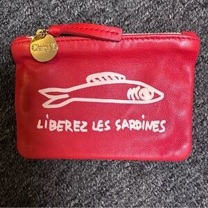 Clare V. Red Sardine Pouch